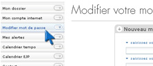 modifier mot de passe